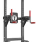 sogesfurniture Adjustable Dip Stands Assistive Trainer for Home Gym - 10-Level Height Wall-Saving Pull Up Bar, Dual Training Stands for Dip Push Up & Core Workout, Heavy Duty Steel Frame