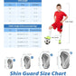 Shin Guards Soccer Kids Youth, CE Certified Airsfish Shin Guard Protection Gear for 2-18 Years Old Boys Girls Teenagers High Impact Resistant Breathable Comfortable 1 Pair 4 Sizes