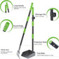 Niubya Pooper Scooper for Dogs, Metal Poop Scooper Tray and Rake Set with Adjustable Long Handle, Dog Pooper Scooper for Pet Waste Removal