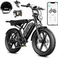 TST Electric Bike for Adults, 1500W Peak Brushless Motor 28 MPH 60 Miles/110 Miles Fat Tire E Bike with 48V 15Ah/ 25Ah Removable Battery 20" Electric Dirt Bike Hydraulic Suspension and 7-Speed