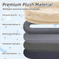 Human Dog Bed for Adults & Pets, 63"x32"x10" XL Faux Fur Nap Bed with Pillow, Blanket & Strap, Orthopedic Washable Lounger for Sleeping, Relaxing, Cuddling – Beige