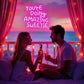 You're Doing Amazing Sweetie Neon Sign,Pink Led Neon Signs for Wall Decor,Dimmable Inspirational Letter Neon Lights USB Amazing Light Up Signs for Bedroom Classroom Party,Gift for Boys Girls