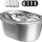 PETLIBRO Stainless Steel Cat Water Fountain, 101oz/3L Pet Water Fountain for Cats Inside, Food-Grade Dog Water Fountain, Automatic Water Dispenser with 4 Filters & 4 Sponges