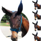 Donkey Fly Mask with Long Ears (Aqua) Half Hoodie for Standard Donkey, Made in USA - Mule Fly Mask with Ears Protection from Insects and Bugs, Face Cover Soft Mesh Fabric with Adjustable Fastener