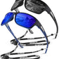 Polarized Sports Sunglasses for Men Women,Fishing Driving Rectangular Goggles UV400 Protection
