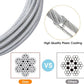 Dog Tie Out Cable for Dogs Outside Up to 125/250lbs,10/20/30/50FT Long Dog Leash&Chains,Small-Large Dogs Runner Cable for Yard,Heavy Duty Lead Line for Outdoor,Camping,Yard(250lbs 50FT, Silver)