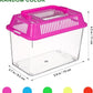 Mini Handheld Aquarium Pet Box, 4Pcs Portable Fish Tank Plastic Turtle Tank with Lid Handheld Fish Tank Clear Reptile Terrarium Hamster Box for Fish Snakes Aquarium