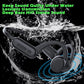 IHAO Swimming Headphones True Bone Conduction Open Ear Headset MP3 Player Built-in 32G Memory IP68 Underwater Waterproof Stereo Bluetooth Earphone for Driving Bicycling Running Skiing-X18 Black