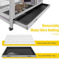 AIVITUVIN Rabbit Hutch Indoor with Wire Rabbit Cage Outdoor Bunny Cage with Run Guinea Pig Cage Leakproof Pull Out Tray