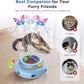 Automatic Interactive Cat Toys for Indoor Cats & Bored Adults - Kitten Toys with Fluttering Butterfly, Ambush Feather & Track Balls - Exercise & Stimulation for Playful Cats (Sky Blue)