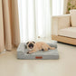 Orthopedic Dog Bed Medium Size Dog, 3 Inch Memory Foam Pet Bed for Small and Medium Dogs, Washable Removable Cover, Nonskid Bottom, Waterproof, 35x23 Inches, M Light Grey