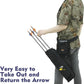 SUNYA Archery Hip Quiver for Arrows. Includes 3 Tubes Arrow Holder, Accessories Pockets and Waist Belt. Fit for Compound and Recurve Bow Practice.