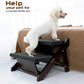 MEWANG Wooden Pet Stairs/Pet Steps - 2-in-1 Foldable Stairs & Ramp for Beds and Cars - Portable Dog/Cat Ladder Up to 110 Pounds