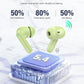 Wireless Earbuds, Bluetooth 5.4 Headphones Bass Stereo, Ear Buds with Noise Cancelling Mic, IP7 Waterproof in Ear Earphones, 36H LED Display Bluetooth Earbuds for Laptop Pad Phones Sports, Grass Green