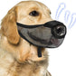 Dog Muzzle, Soft Air Mesh Muzzle for Small Medium Large Dogs Anti Biting Barking Chewing Scavenging, Breathable Adjustable Loop Pets Muzzle with Front Opening Design Allows Panting Drinking (Black,M)