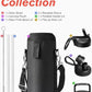Water Bottle 40 oz Insulated with Straw, Coolflask Stainless Steel Metal 3 Lids Water Flask for Sports or Office, Keep Cold 48H Hot 24H, Samurai Cyan