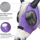 Horse Fly Mask with Ears - Large Eye Space for Full Vision, Breathable Stretch Comfort Fit, UV Protection, Forelock Opening, Easy Pull-On Violet Pony