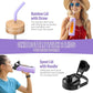 Kodrine Water Bottle with Straw, 24 oz Glass water Bottle with 2 Lids Bamboo Straw Lid and Spout Lid with Handle, 32 oz Clear Water Bottle Glass for Sports Travel, Waterbottle with Time Marker