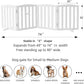 ZJSF Foldable Freestanding Indoor Dog Gate for House Wood White Long Pet Gates Dog Fence for Stairs Puppy Gates for Hallways, Puppy Gate,Support Feet Included 32 "Height-4 Panels