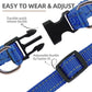 PUPTECK No Pull Dog Harness Soft Adjustable Basic Nylon Step in Puppy Vest Outdoor Walking with ID Tag, Reflecive Navy Blue, S