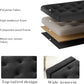 Ottoman with Storage, 48.8" Fabric Storage Ottoman Bench with Hinge, Bedroom Bench, Upholstered Benches with Seating for Living Room, Entryway (Dark Grey)