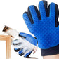 Zoocozy 2 in 1 Pet Hair Removal Glove for Cat Dog, Indoor Cat Grooming Gloves, Pet Washing Brush for Shedding Massage - Double-Sided Available(Dark Blue)