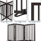 Dog Gates for Doorways Stair House Freestanding Pet Gates for Dogs Wooden Dog Gate with Support Feet Indoor Fence
