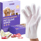 HICC PET Cleaning Deodorizing Glove Wipes for Dogs & Cats, Vet Recommended Hypoallergenic Pet Cleaning and Hydrating Glove Wipes, Nourish Fur Coconut Oil Pet Bathing Wipes for Horse Coat Care