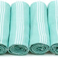 HAVLULAND Turkish Beach Towels Oversized -100% Turkish Cotton Super Soft Lightweight - Absorbent and Quick Drying Bath Towel - Sand Free Beach Towel - Turkish Towels for Adults (Aquamarine, 12 Pack)