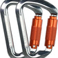 SEPEAK UIAA 30kN Climbing Carabiner Clips, Professional Heavy Duty Twist Locking Carabiners for Climbing,Mountaineering, Rappelling, Camping, Hiking, Swings, Large D Ring Hooks