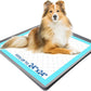 Pee Pad Holder for Dogs, Puppy Pad Tray for 24" x 24" Dog Training Pads, No Spill Silicone Mat with 4 Holder Clamps, Non-Slip Square Puppy Potty Training Tray for Indoor Floor Protection
