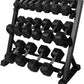 RITFIT 300/350/450/650/180/200/210 LB Rubber Hex Dumbbells Set with Optional Dumbbell Rack, Multi Weight Set to Choose, Ideal for Home Gym and Fitness