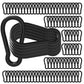 Black Carabiner Clips 2.36IN Spring Snap Hooks M6 120PCS Small Carabiners Galvanized Steel Quick Links Caribiniers for Outdoor,Hiking,Camping,Hammocks,Dog Leashes.Backpack Snaps