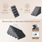 EHEYCIGA Dog Stairs for High Bed 25" H, 5-Step Extra Wide Dog Steps for Bed, Pet Steps for Small Dogs and Cats, Non-Slip Balanced Pet Ramp Indoor, Grey