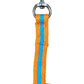 Soft Padded Lunge Line Rein Lead for Horses 27ft Looped Handle Swivel Clip (Orange/Turquoise)