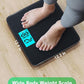 Scale for Body Weight 560lbs Digital High Capacity Bathroom Weighing Bath Scale for Heavy People Weigh Scale with Wide Platform Large LCD Display Batteries Included Black