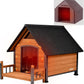 Dog House with Insulated Liner, Waterproof Dog Kennel for Small to Large Sized Dogs, Outdoor Doghouse 100% Insulated Puppy Shelter with Elevated Floor for Winter(Brown)