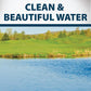 Airmax Pond Dye Plus, Nature's Blue Colorant & Natural Beneficial Bacteria, Large Pond & Lake Water Clarifier & Color Treatment, Shade Plants & Algae from Sunlight, Fish & Livestock Safe, 4 Gallons