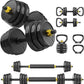 FEIERDUN Adjustable Dumbbells, 40/48/68/88lbs Free Weight Set with 4 Modes, Used as Barbell, Kettlebells, Push up Stand, Fitness Exercises for Home Gym Suitable Men/Women