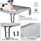 Pettycare Elevated Outdoor Dog Bed - Waterproof Cot for Small Dogs, Easy to Assemble, Cooling With Teslin Mesh, Durable, Non-Slip, Up to 35 lbs, Grey