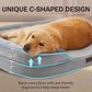 Soft Touch Orthopedic XL Dog Bed for Large Dogs with Faux Fur Top, Waterproof Pet Couch Bed with Removable Washable Cover and Supportive Foam Filling (Brown, Extra Large)