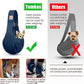 Tomkas Small Dog Sling Carrier - Zipper Pocket & Adjustable Strap - for 3-10 lbs Pets(Dark Blue)