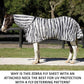 Schneiders Soft Interlock Mesh II Zebra Horse Fly Sheets | Striking Zebra Pattern for Fly Deterrence & Superior UV Protection
