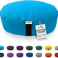 Bean Products Zafu Meditation Pillows for Sitting on Floor, Yoga Cushion, Cotton/Buckwheat Fill Yoga Pillow, Zafu Meditation Cushion, Zen Kneeling Prayer Pad- Made in USA - 14"x18" Oval - Aqua
