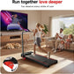RHYTHM FUN Incline Foldable Treadmill, Walking Pad Treadmill with Incline, 300 lbs Portable Treadmills with Handles for Home Office Use, Under Desk Compact Walking Pad