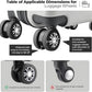 8 Pcs Upgrade Luggage Wheel Covers, Carry On Luggage Suitcases,Wear-Resistant, Anti-Noise, Silicone Wheel Protective Covers for 2-2.4" Spinner Wheel,Essential Travel Accessories (Black)