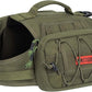 OneTigris Dog Backpack for Hiking Nylon Dog Harness Backpack with Side Pockets for Large Dog with 17"-23.5" Neck Girth and 25"-31" Chest Girth (Green, Medium)