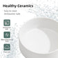 Ceramic Raised Double Bowls Set with Stand, 2 Heights Elevated, Food & Water Bowls for Small Breed Dogs, Cats, Kitty, Weighted Dog Dishes, Pet Bowls(5.1'',13.5oz, White)