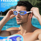 Swim Goggles, Unisex Adult Swimming Goggles Anti Fog Anti UV No Leakage Wide View for Men Women Youth