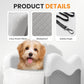 Portable Small Dog Seat for Car,Luxury Center Console Dog Car Seat Booster with Safety Tethers,Auti-Collapse Pet Travel Carrier for SUV,Truck.(Light Grey/White)